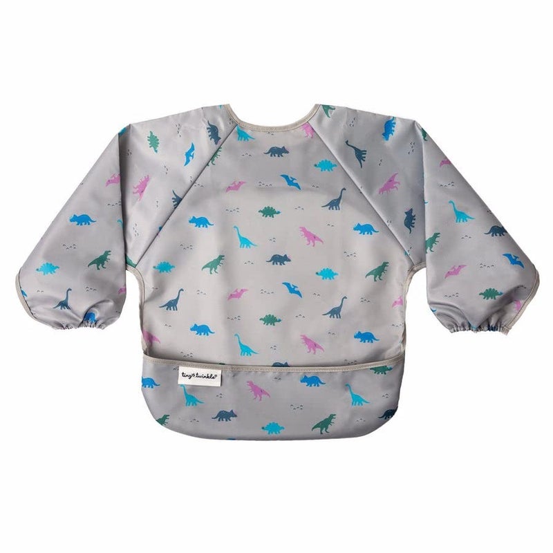Tiny Twinkle Long Sleeve Bib for Babies & Toddlers - Waterproof Smock Bib for Eating - Machine Washable & Mess-Proof, Baby Feeding Essential & Shower Must-Have(Dinosaur, 6-24M) - Image 4